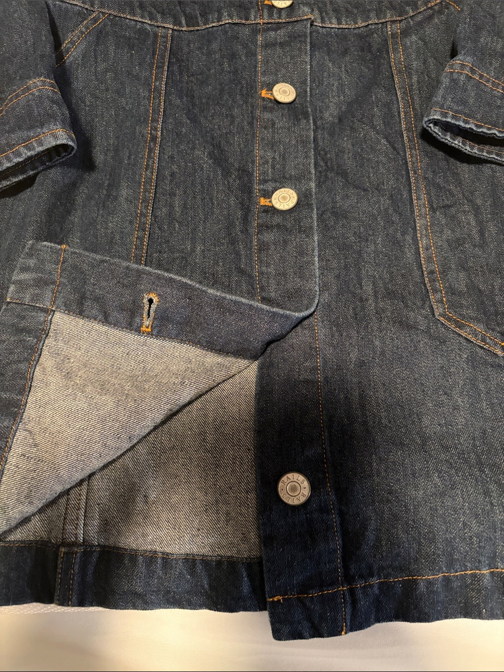 Rails Dark Blue Denim Button-Front Jacket Dress - XS NWT - Picture 2 of 6